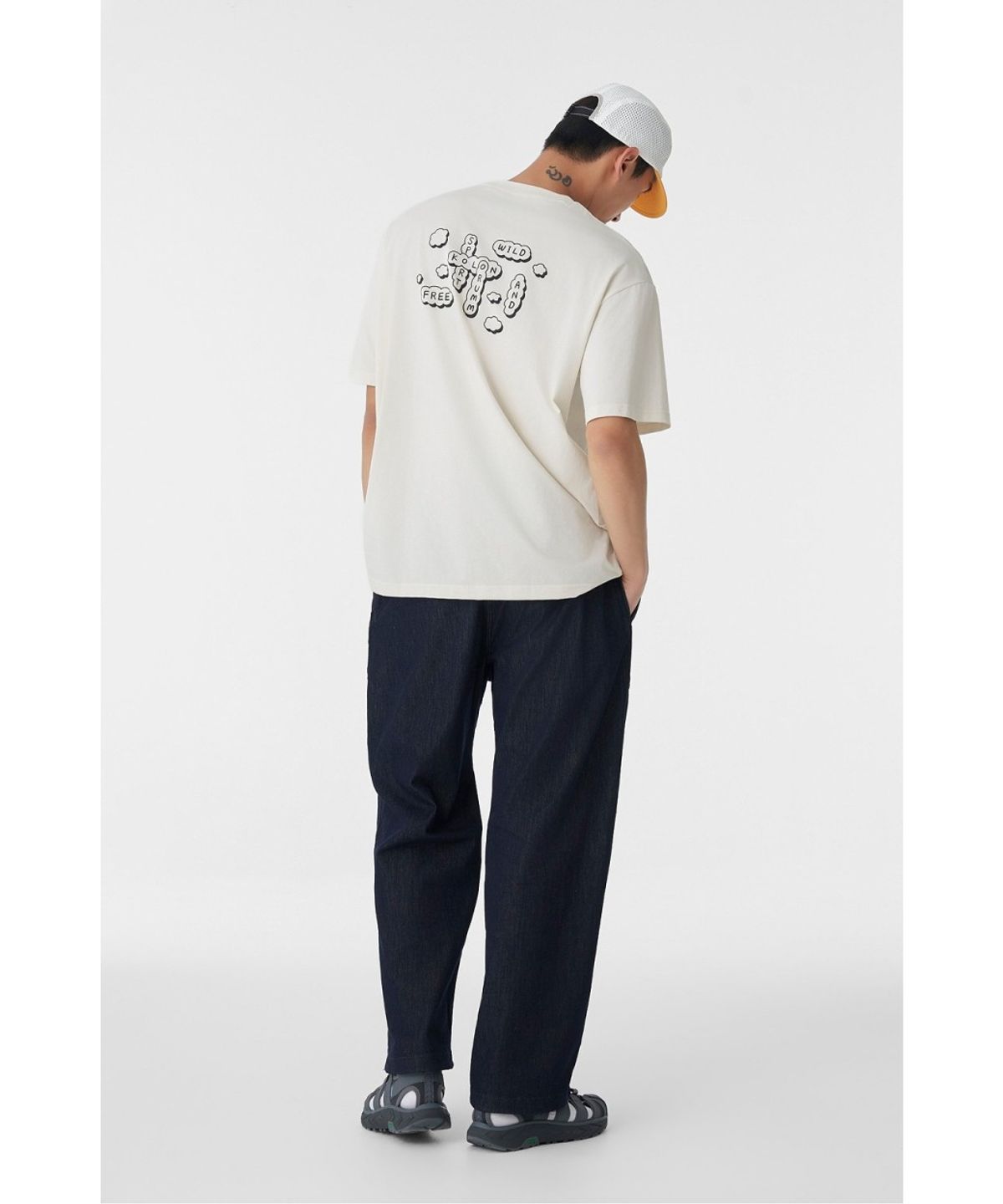 코오롱스포츠(KOLON SPORT) [KS X ORUMM] 남녀공용 볼더링 데님 레귤러핏 팬츠 JWPNM26821IND