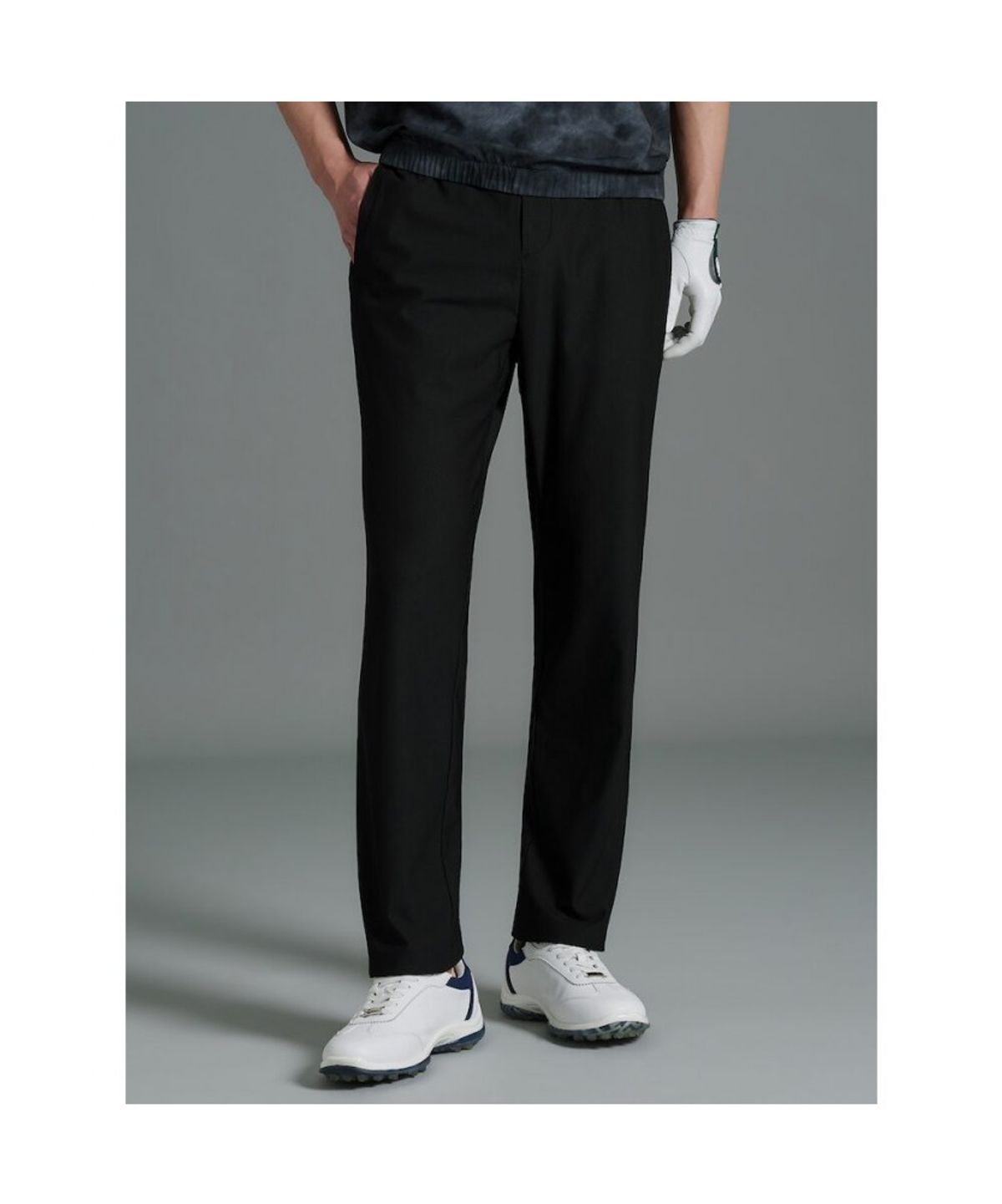 빈폴골프(BEANPOLE GOLF) [B_under] 남성 투톤 텍스처 스트레이트 팬츠 - 블랙