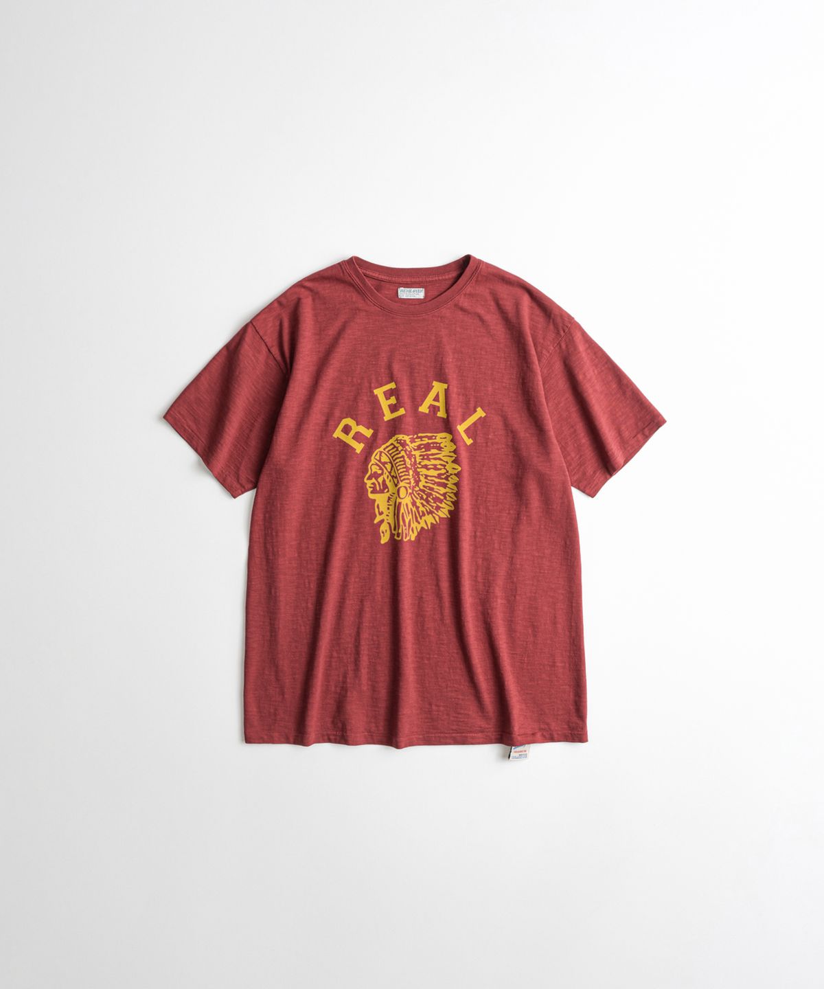 비헤비어(BEHEAVYER) 19XX GRAPHIC TUBLAR T-SHIRTS vintage red