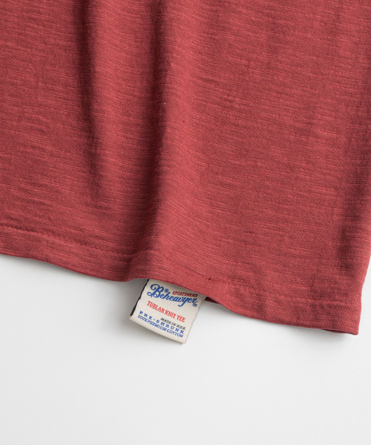 비헤비어(BEHEAVYER) 19XX GRAPHIC TUBLAR T-SHIRTS vintage red