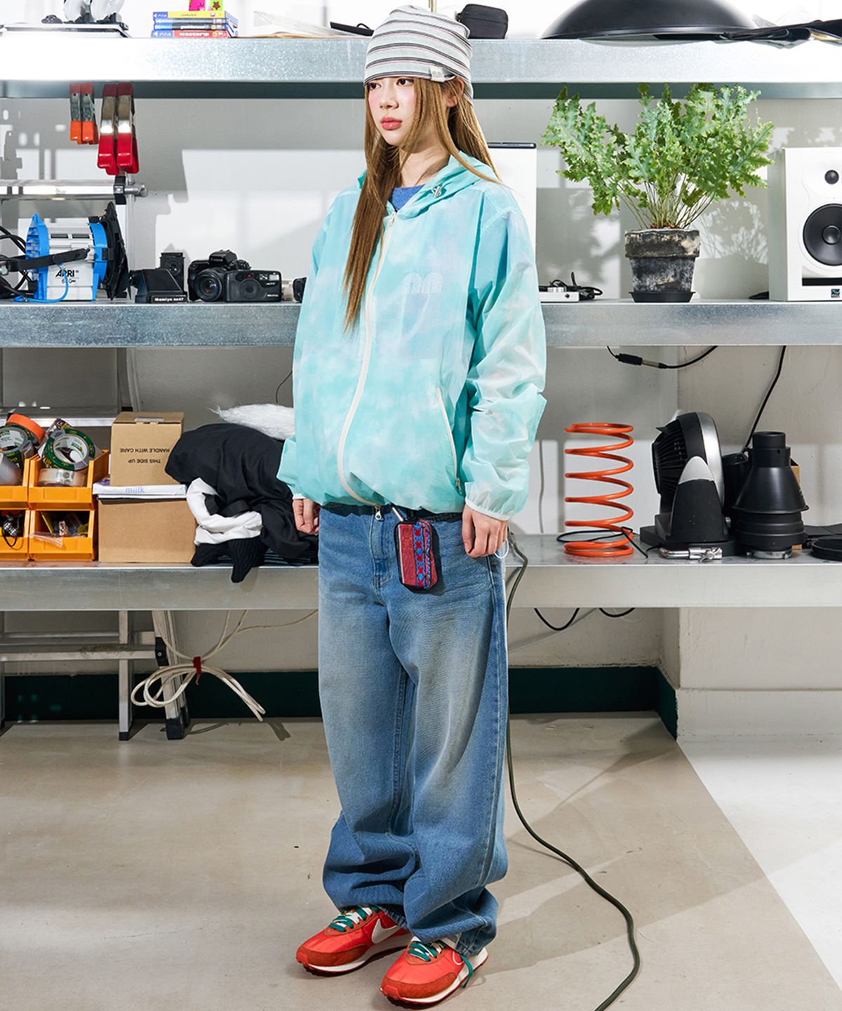 낫뉴(NOT NEW) Dye Shell Jacket Ice Mint