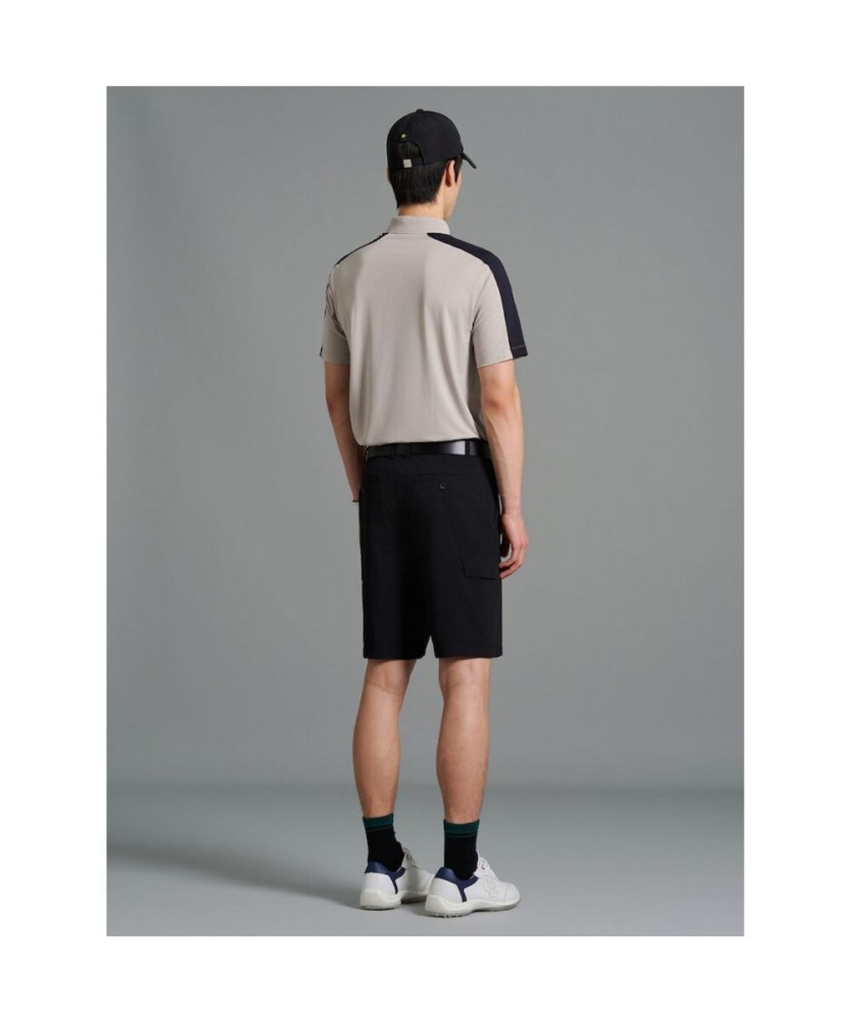 빈폴골프(BEANPOLE GOLF) 남성 시어서커 하프 팬츠 - 블랙