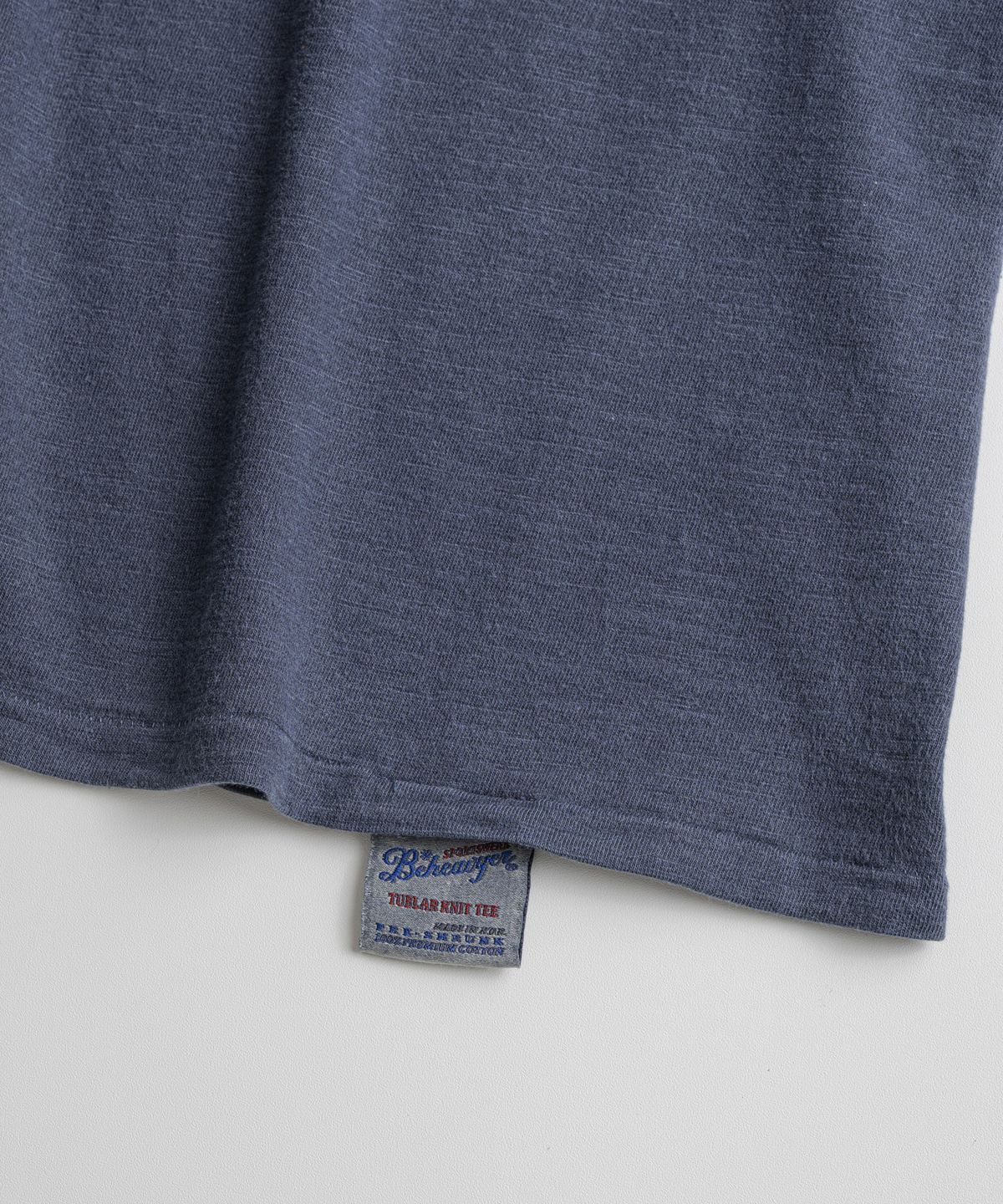 비헤비어(BEHEAVYER) SLUB COTTON TUBLAR T-SHIRTS purple navy