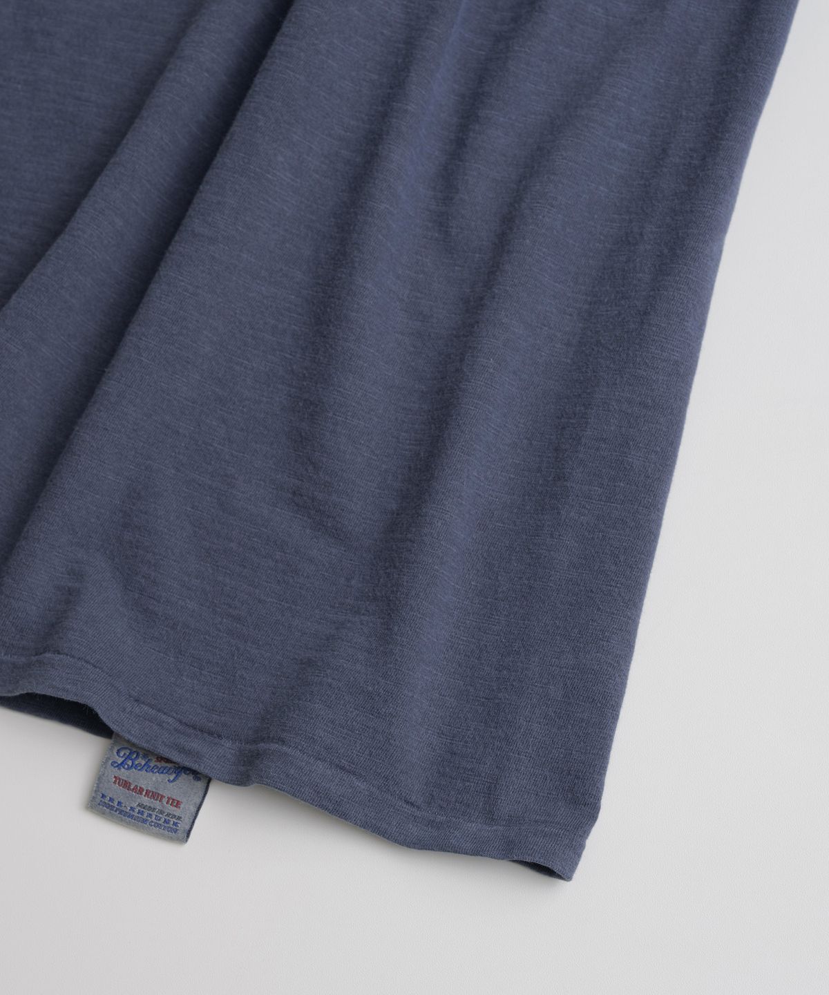 비헤비어(BEHEAVYER) SLUB COTTON TUBLAR T-SHIRTS purple navy