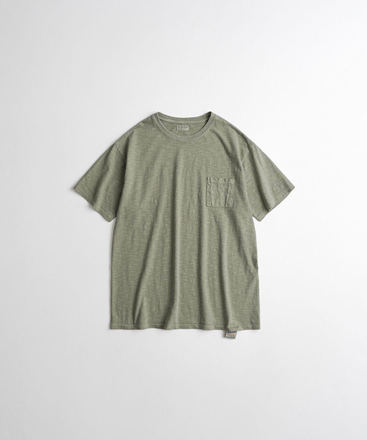 비헤비어(BEHEAVYER) SLUB COTTON TUBLAR T-SHIRTS olive