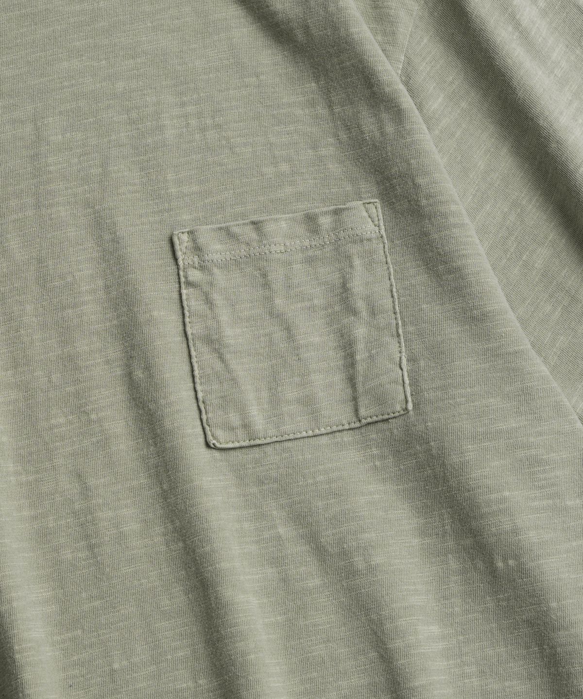 비헤비어(BEHEAVYER) SLUB COTTON TUBLAR T-SHIRTS olive