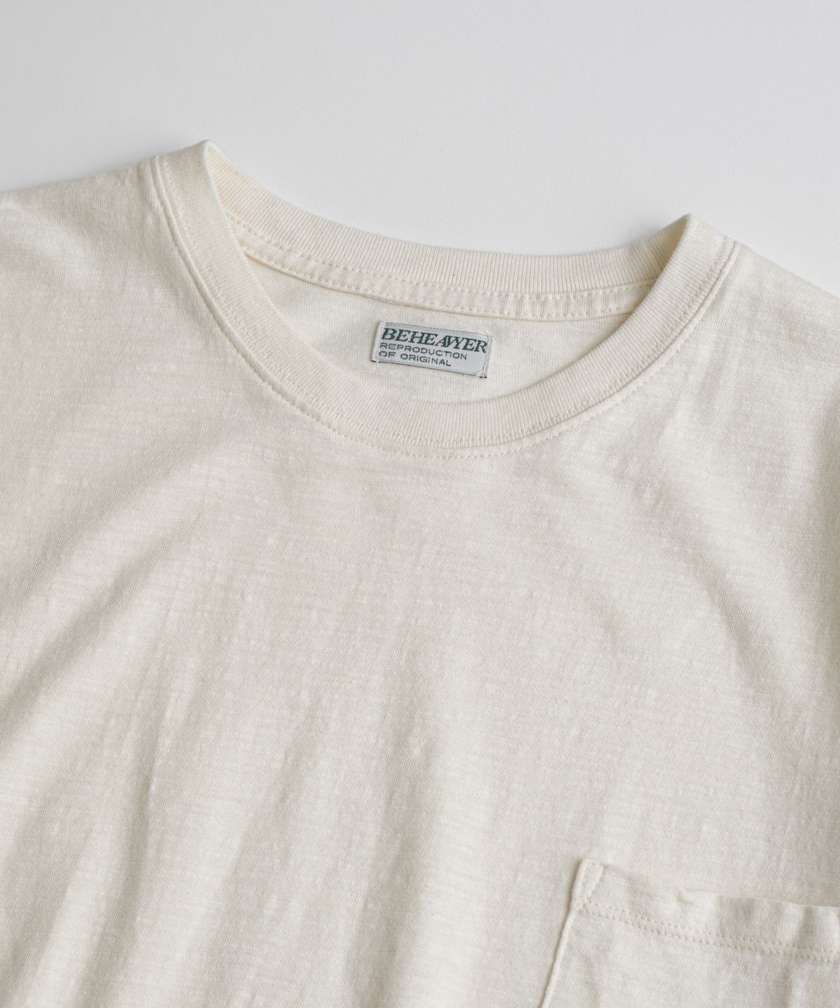 비헤비어(BEHEAVYER) SLUB COTTON TUBLAR T-SHIRTS natural