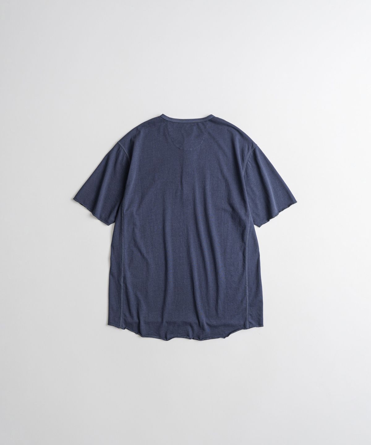 비헤비어(BEHEAVYER) HENRY NECK UNDER 1/2 SHIRTS navy