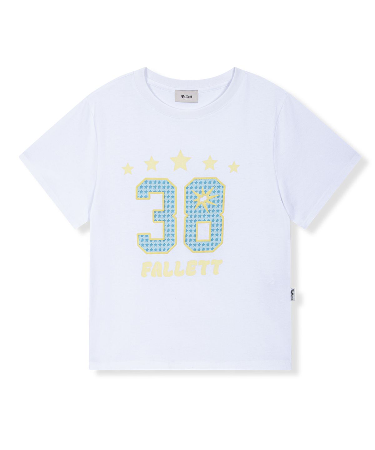 팔렛(FALLETT) 숫자 38 반팔티 화이트