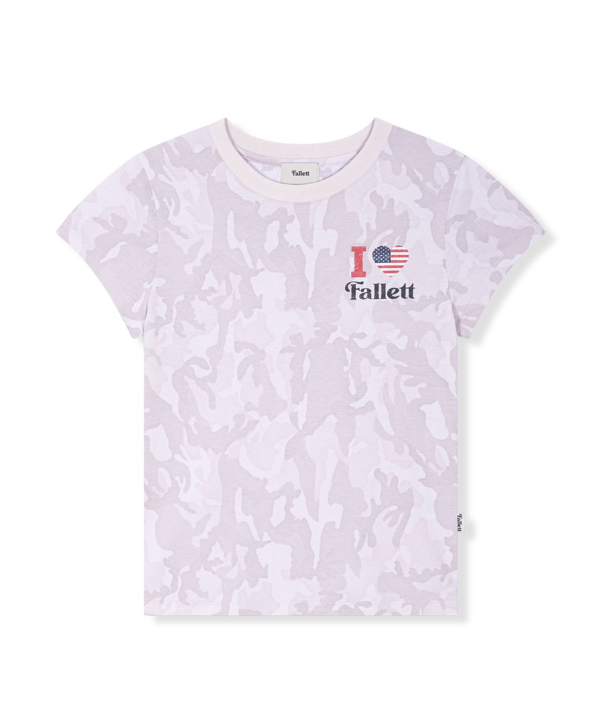 팔렛(FALLETT) 카모플라주 반팔티 핑크