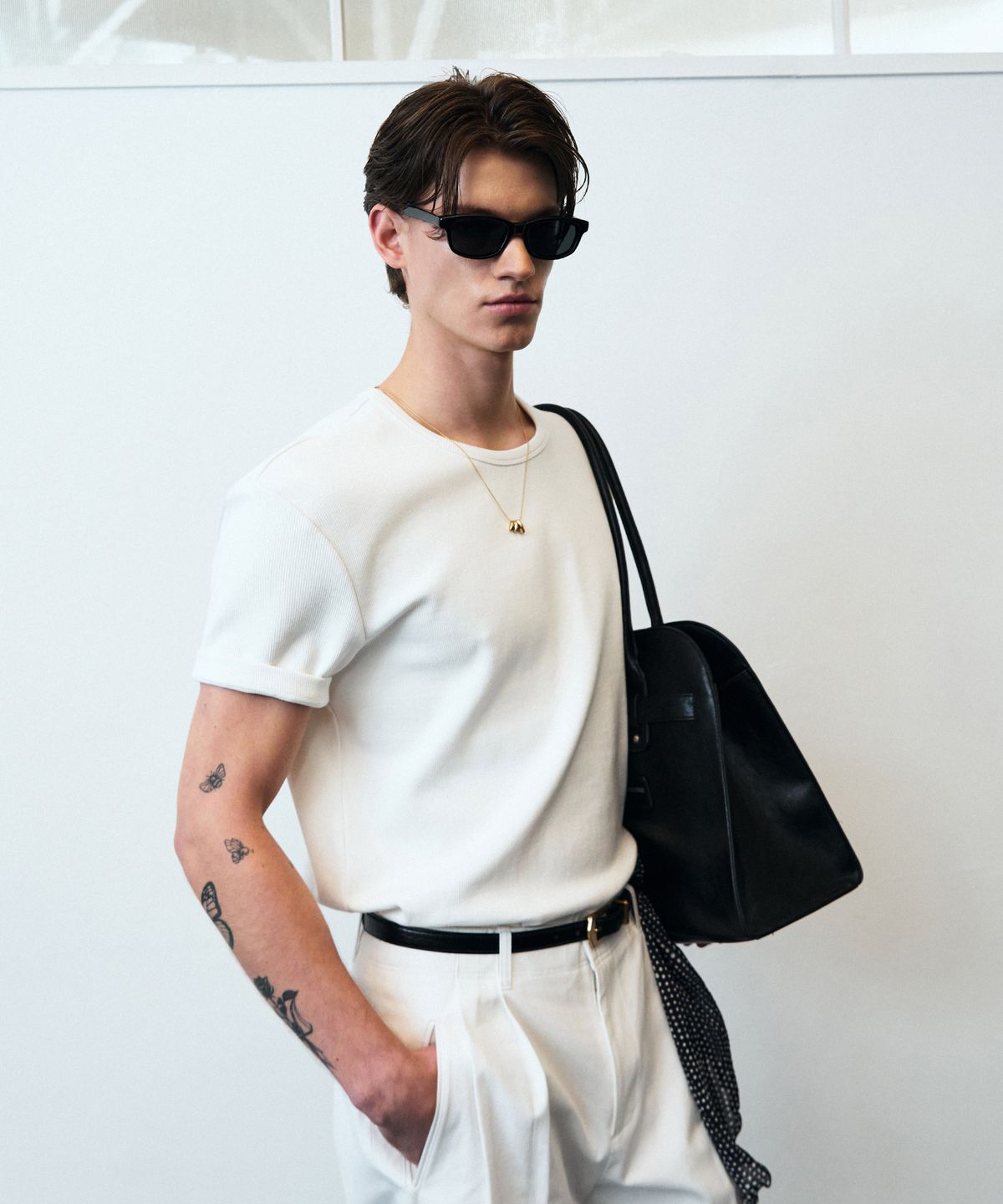 블레이어(BLAYER) 인텐스 헤비립 크루넥 크롭 티셔츠 [OFF WHITE]