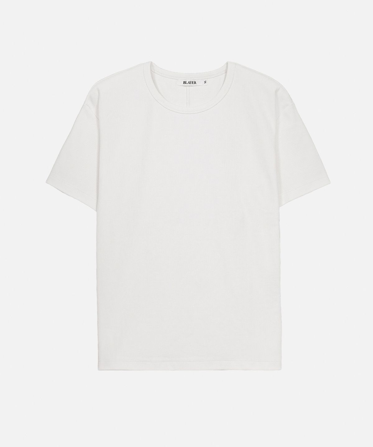블레이어(BLAYER) 인텐스 헤비립 크루넥 크롭 티셔츠 [OFF WHITE]