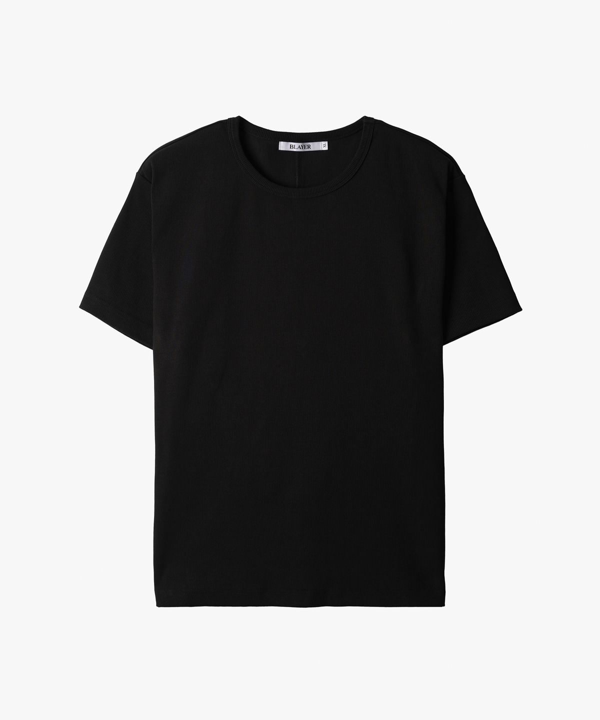 블레이어(BLAYER) 인텐스 헤비립 크루넥 크롭 티셔츠 [BLACK]