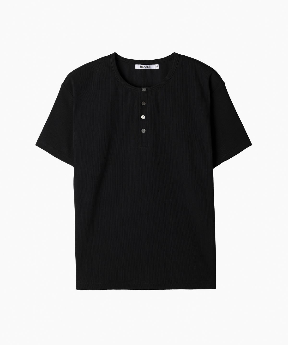 블레이어(BLAYER) 인텐스 헤비립 헨리 넥 티셔츠 [BLACK]