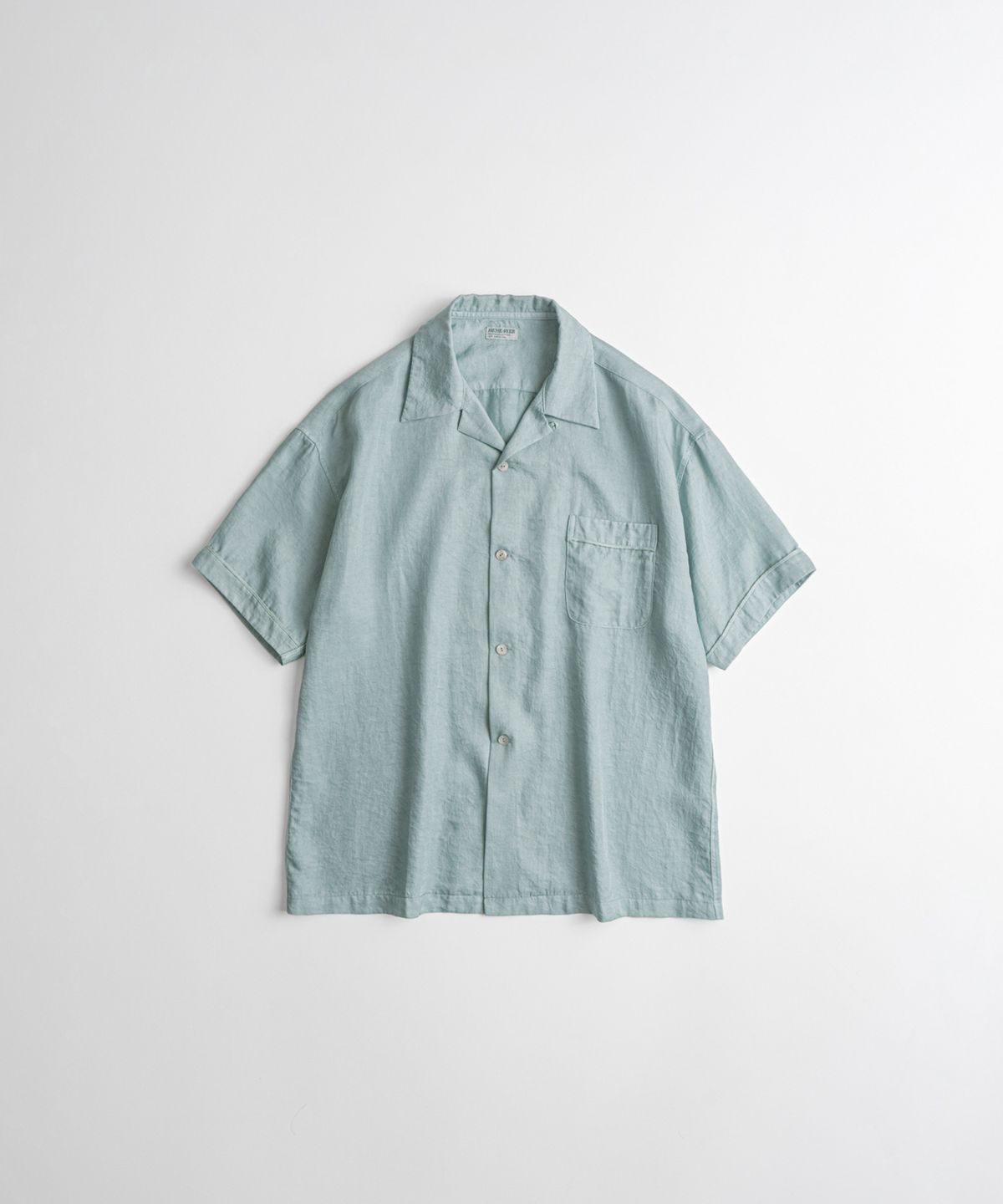 비헤비어(BEHEAVYER) DYED CUPRO BOWLING 1/2 SHIRTS mint