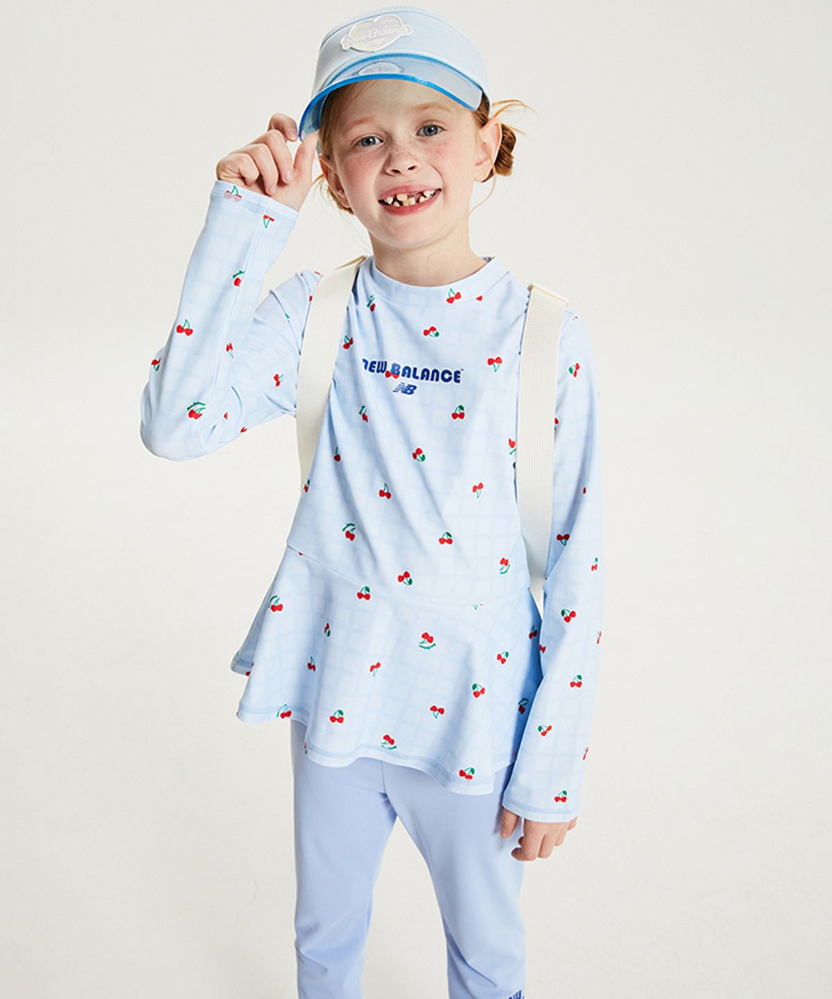 뉴발란스 키즈(NEWBALANCEKIDS) NBgC Cherry Blossom_아동 플레어 래쉬가드 레깅스 셋업 NK9RG3772G51