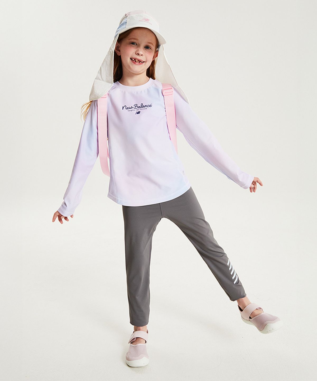 뉴발란스 키즈(NEWBALANCEKIDS) NBgC Cherry Blossom_아동 여아 긴팔티 래쉬가드 NK9RG3774G88