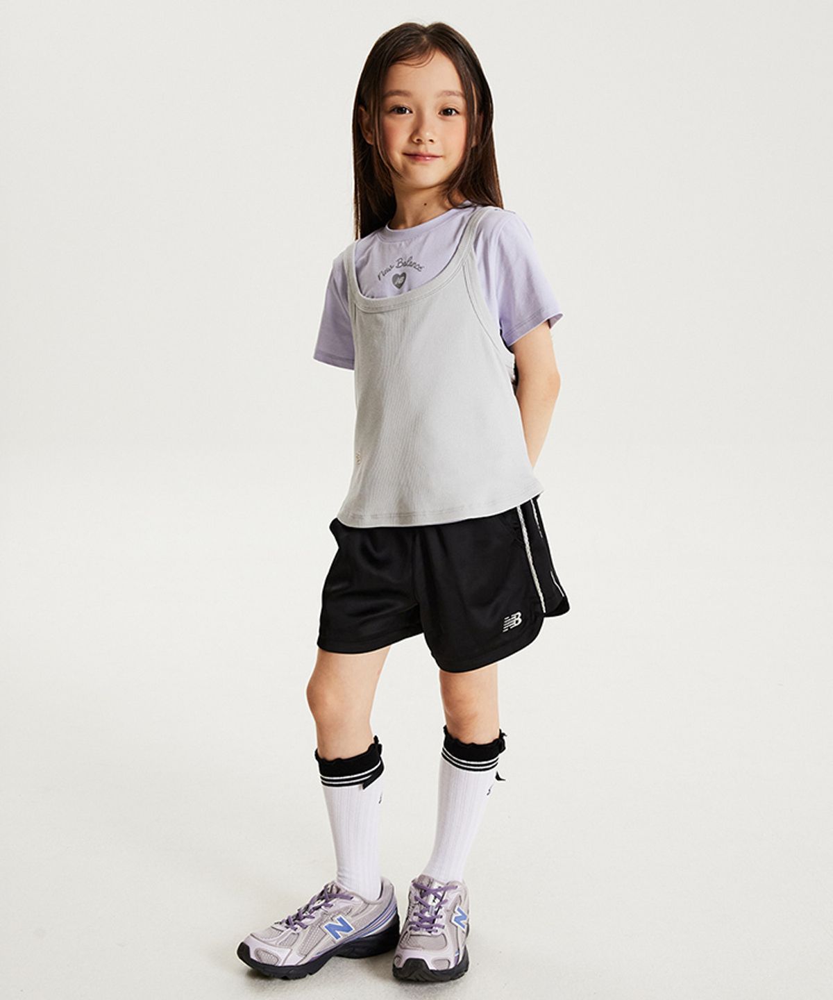 뉴발란스 키즈(NEWBALANCEKIDS) NBgC_아동 글로시 폴리 트랙 반바지 NK9VG2751G19
