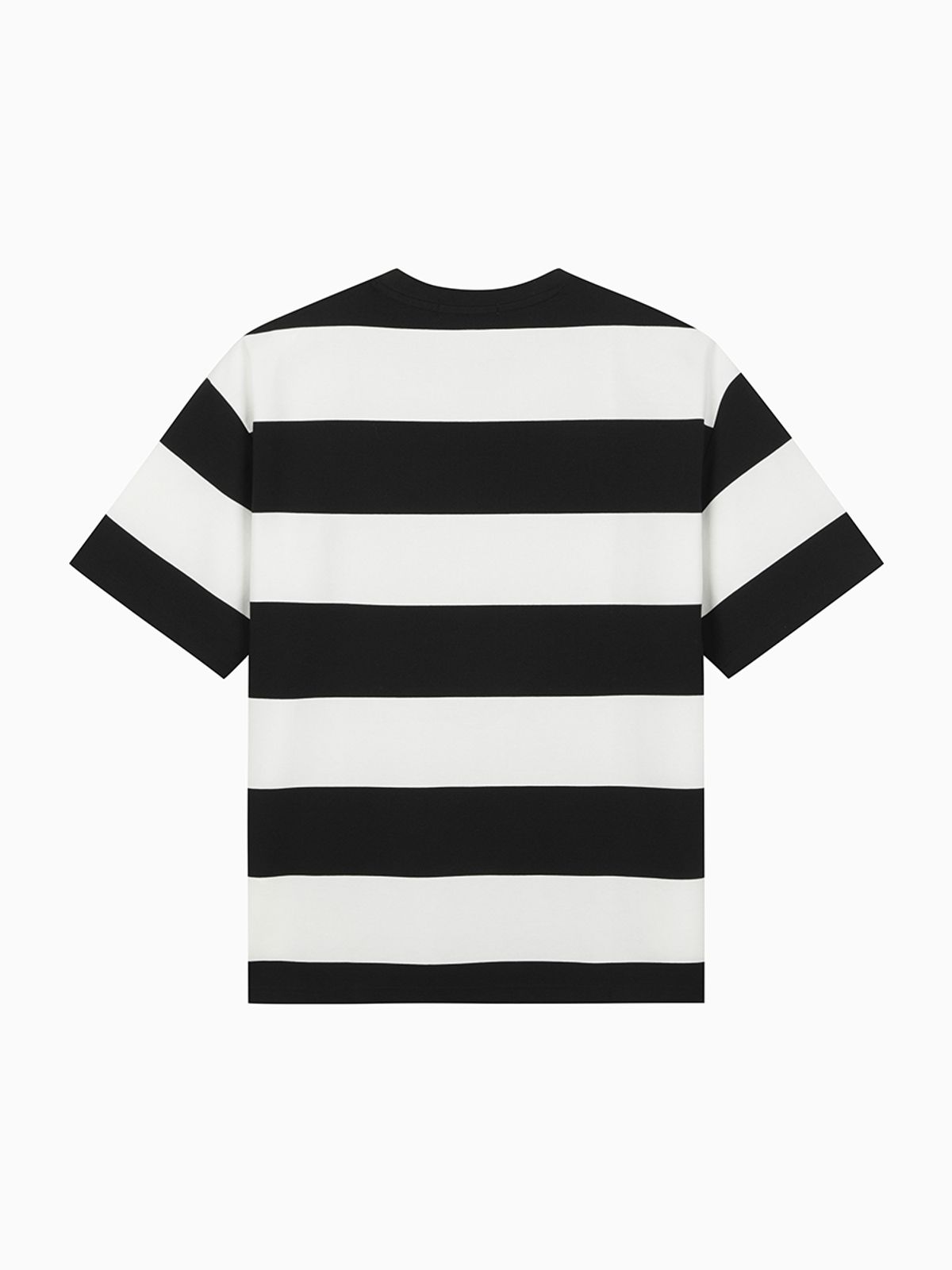 행텐(HANGTEN) 남성 스몰 자수 스트라이프 반팔 티셔츠_100(10570-031-407-31)