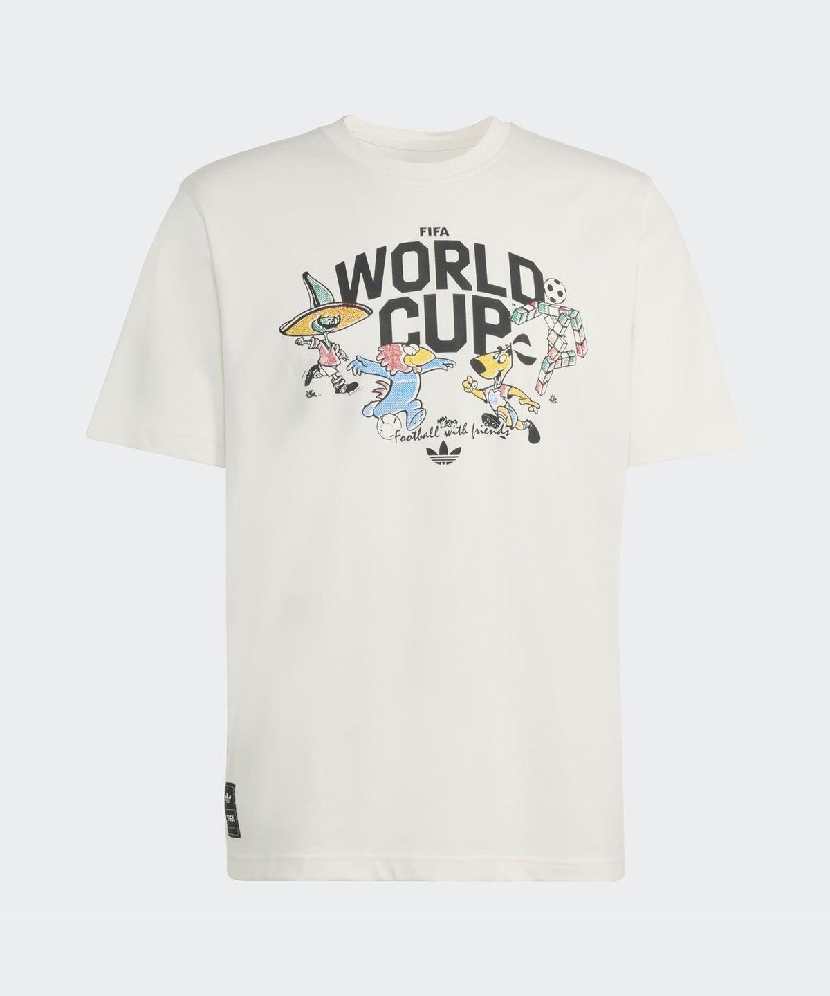 아디다스(ADIDAS) 2026 FIFA 월드컵 그룹 마스코트 티셔츠 - 화이트 / KE2038
