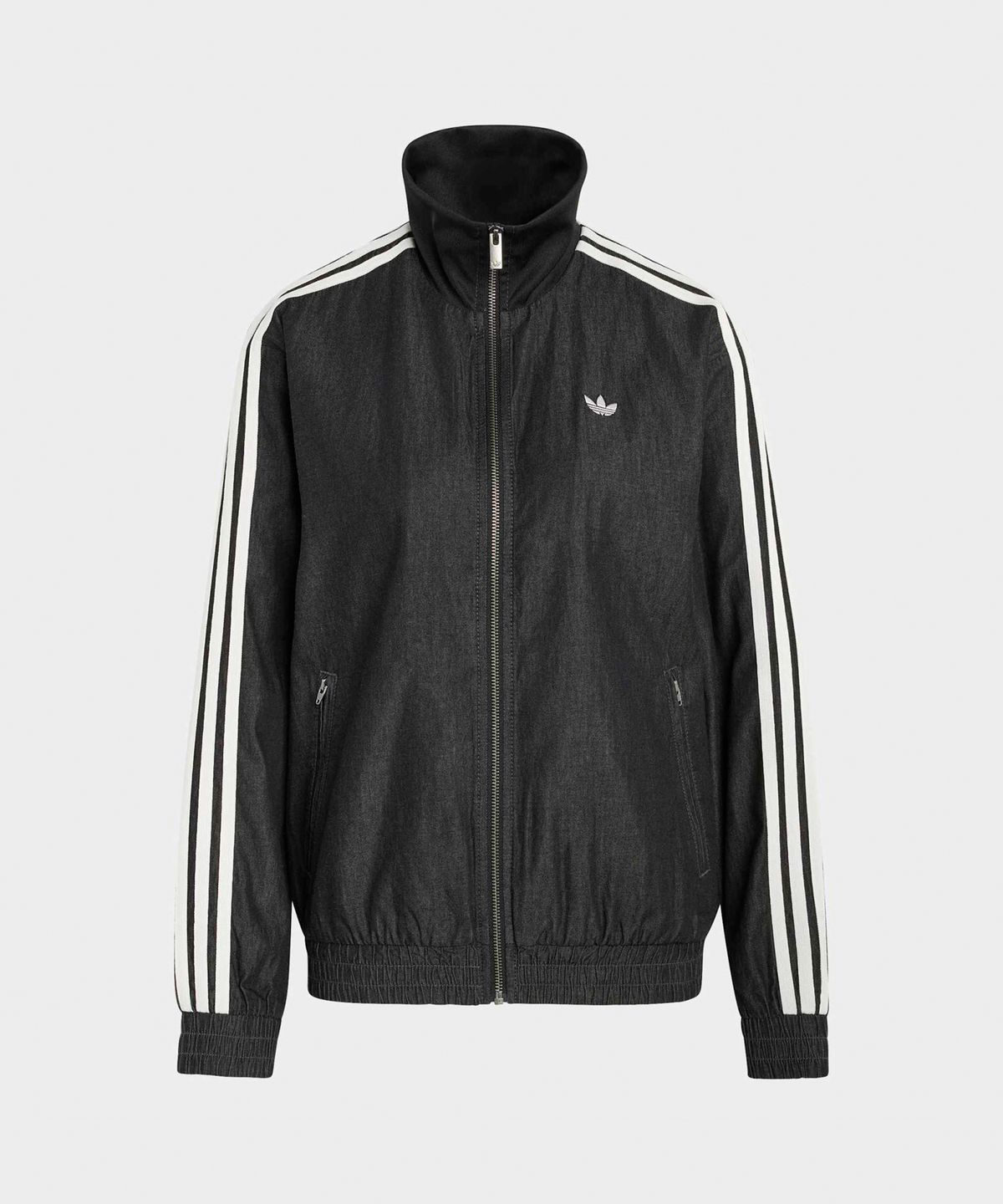 아디다스(ADIDAS) 서머 글로우 라이트 데님 파이어버드 트랙탑 - 미디엄블랙데님 / KW8758