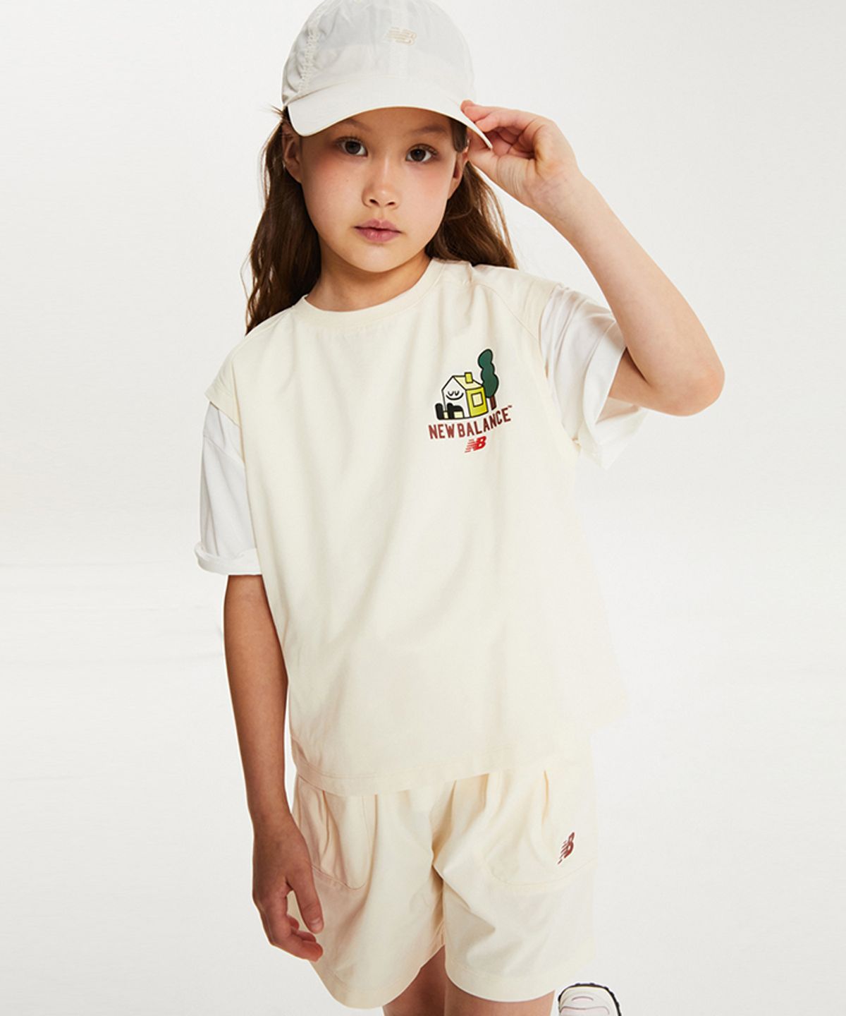 뉴발란스 키즈(NEWBALANCEKIDS) Sweet home_아동 스트라이프 나시 반바지 셋업 NK9YG2552U64