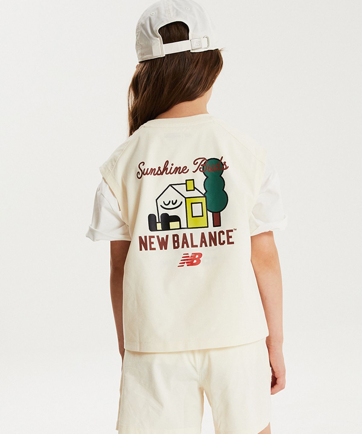 뉴발란스 키즈(NEWBALANCEKIDS) Sweet home_아동 스트라이프 나시 반바지 셋업 NK9YG2552U64