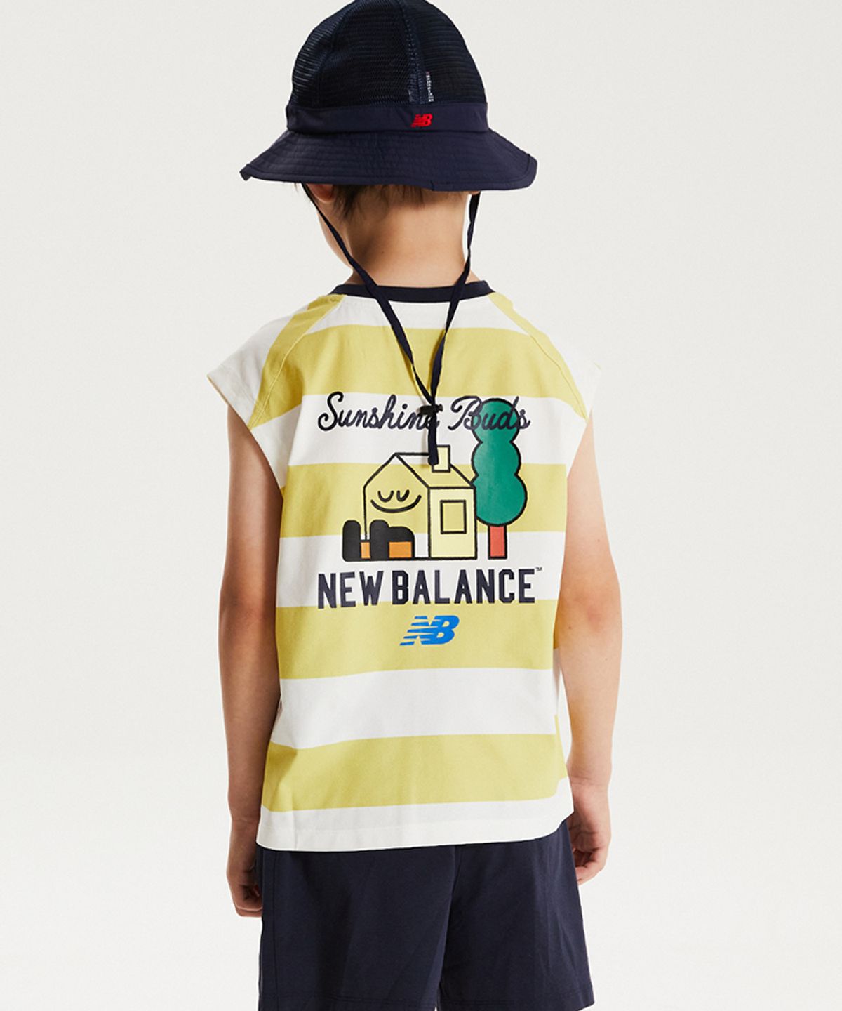 뉴발란스 키즈(NEWBALANCEKIDS) Sweet home_아동 스트라이프 나시 반바지 셋업 NK9YG2552UAH