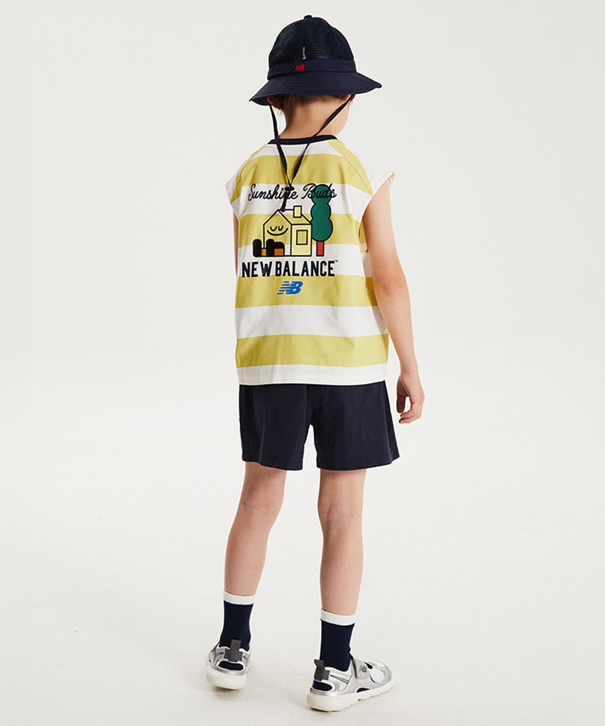 뉴발란스 키즈(NEWBALANCEKIDS) Sweet home_아동 스트라이프 나시 반바지 셋업 NK9YG2552UAH