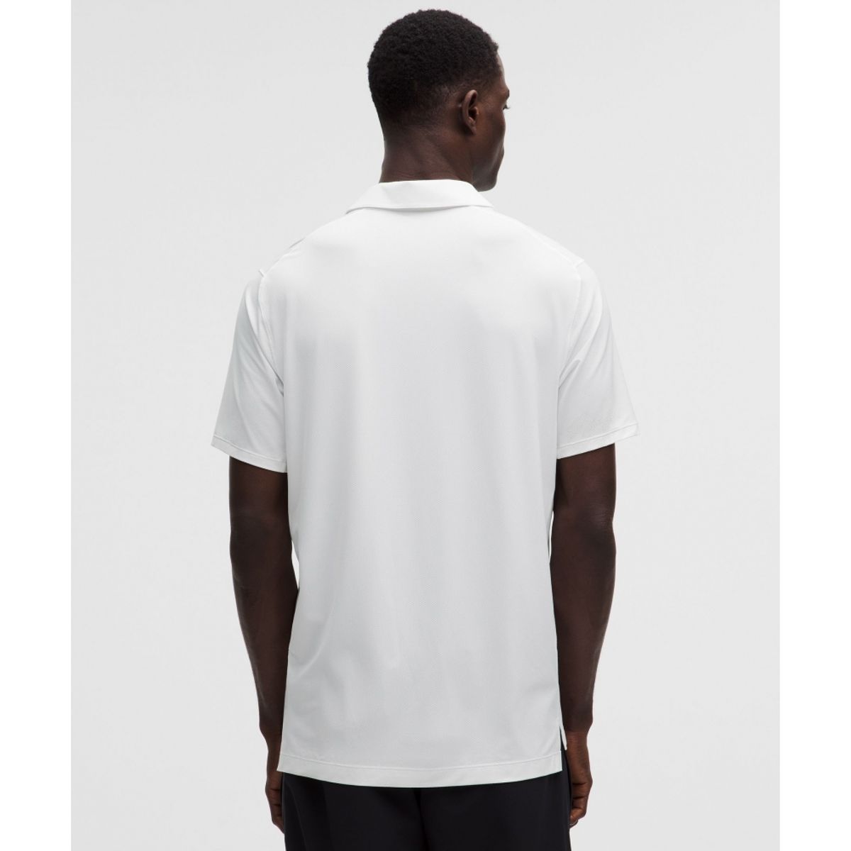 룰루레몬(LULULEMON) 로고 스포츠 폴로 숏슬리브  WHT