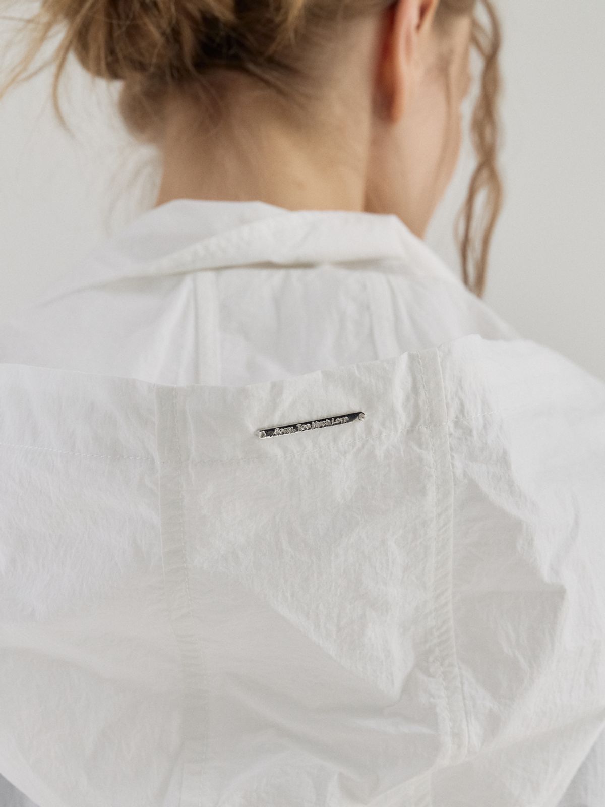 쏘리, 투 머치 러브(SORRY, TOO MUCH LOVE) Sheer Hooded  Coat_White