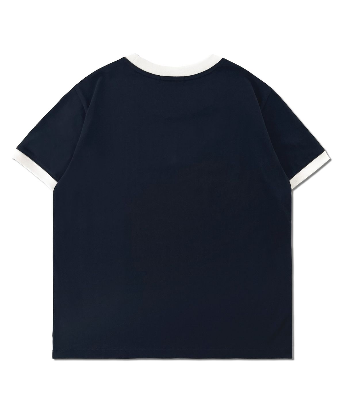 디스트나인(DISTN9NE) 우먼 링거 레터링 반팔티 LQ7TF424_DARK NAVY