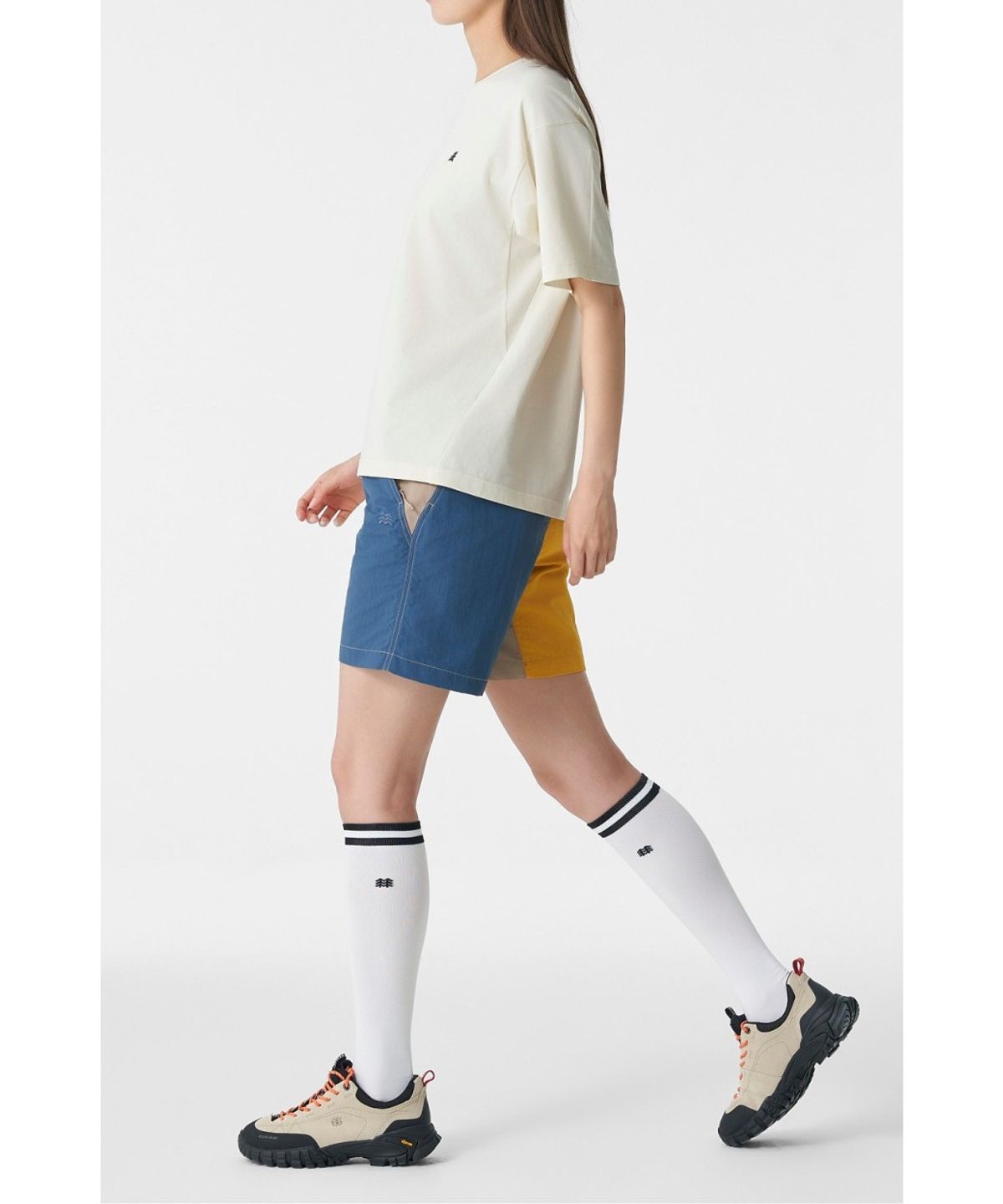 코오롱스포츠(KOLON SPORT) [KS X ORUMM] 남녀공용 볼더링 컬러블럭 쇼츠 JWPOM26831NBE