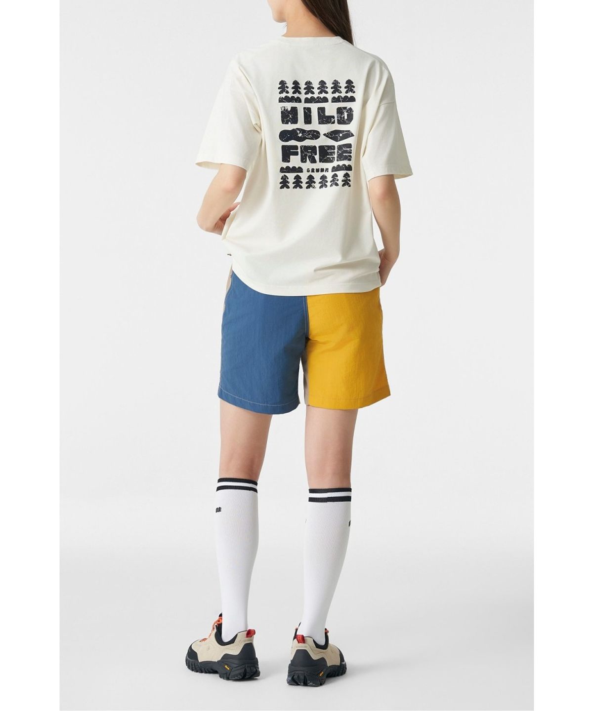 코오롱스포츠(KOLON SPORT) [KS X ORUMM] 남녀공용 볼더링 컬러블럭 쇼츠 JWPOM26831NBE