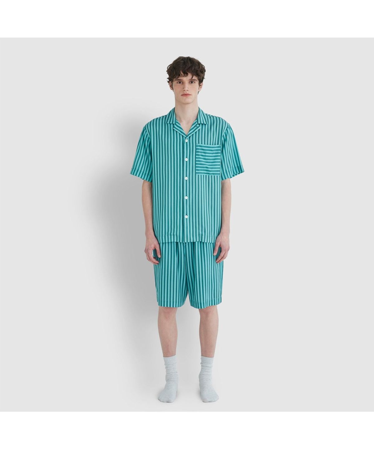 자주(JAJU) [Patina by JAJU] UNI 다이브 리오셀 5부 파자마 세트_그린
