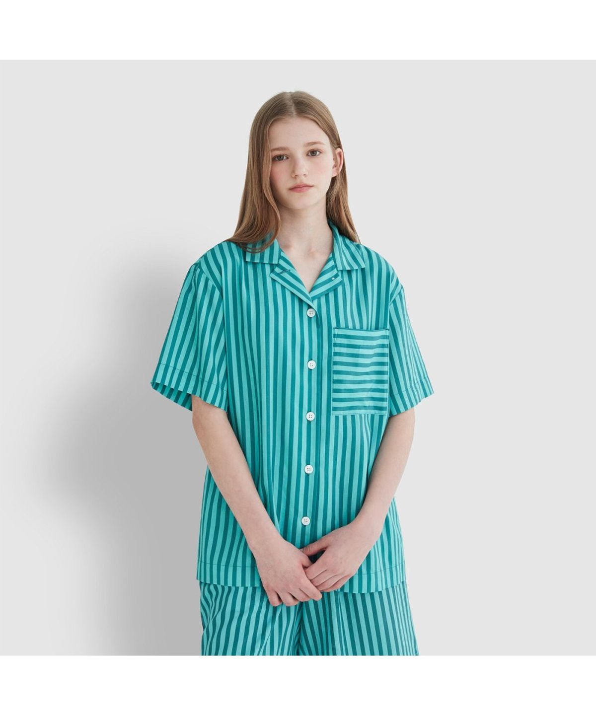 자주(JAJU) [Patina by JAJU] UNI 다이브 리오셀 5부 파자마 세트_그린