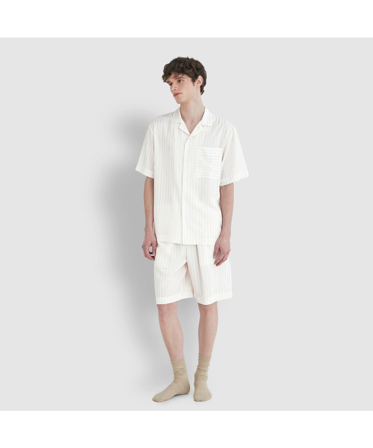 자주(JAJU) [Patina by JAJU] UNI 다이브 리오셀 5부 파자마 세트_아이보리
