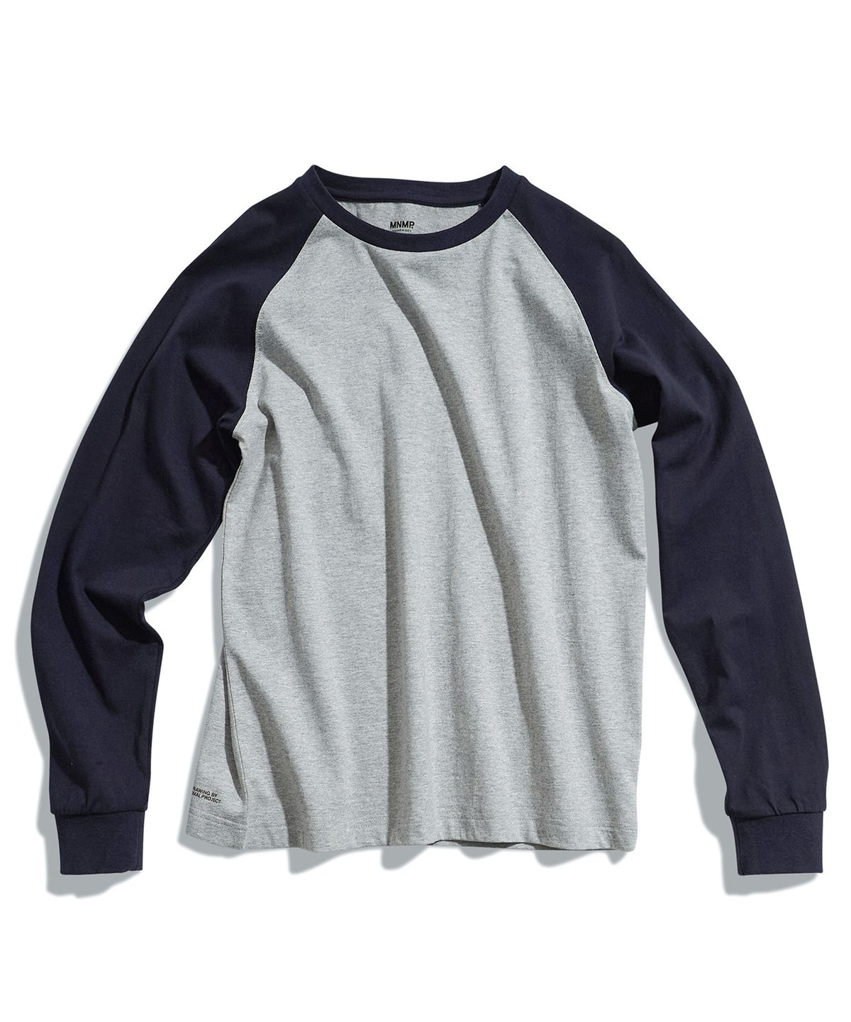 미니멀프로젝트(MINIMALPROJECT) 언더 로그 래글런 긴팔 티셔츠 MLT123 [GRAY/NAVY]