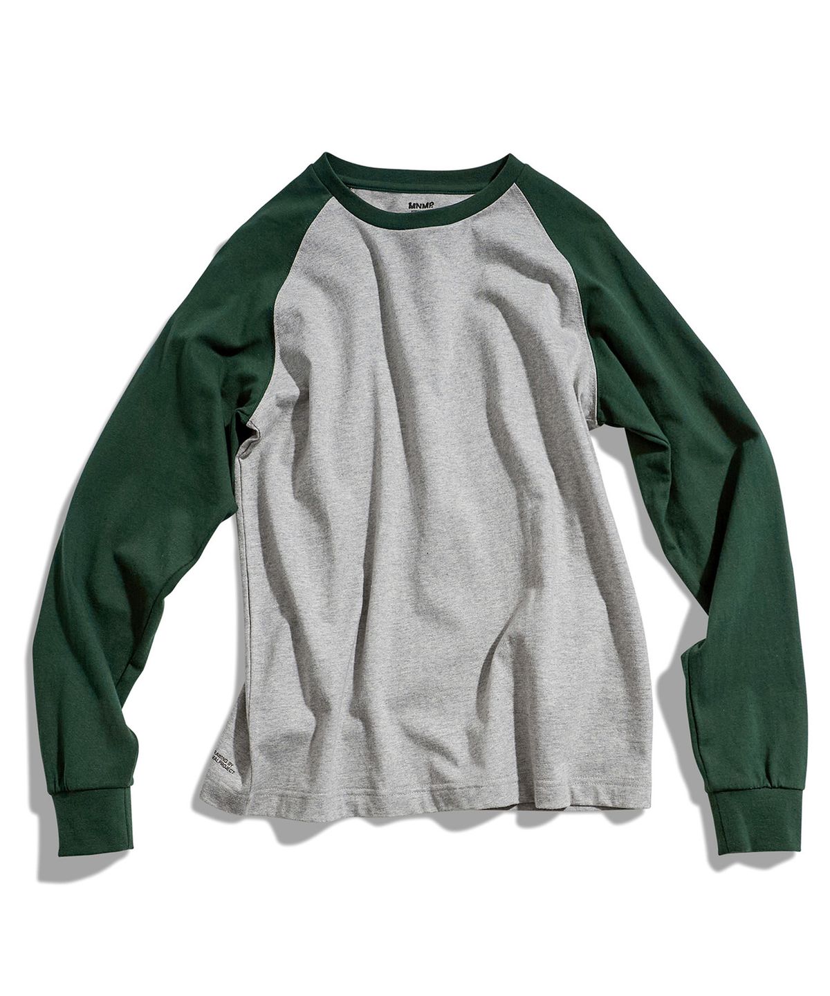 미니멀프로젝트(MINIMALPROJECT) 언더 로그 래글런 긴팔 티셔츠 MLT123 [GRAY/GREEN]