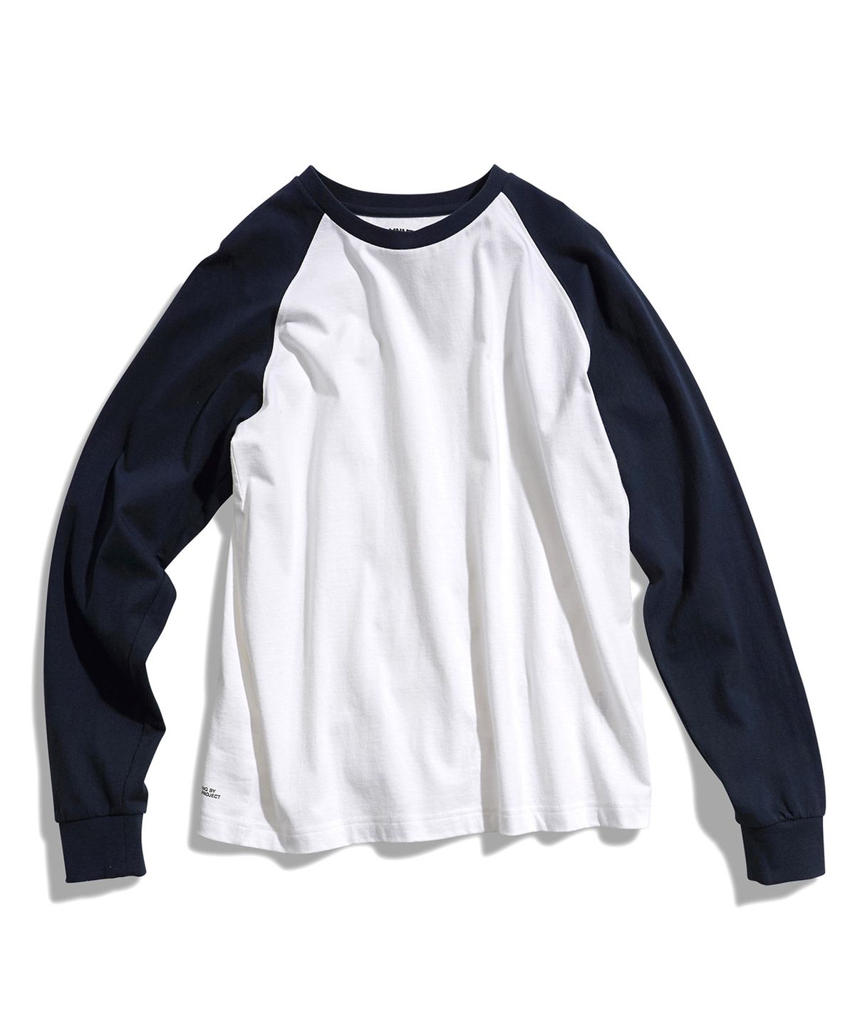 미니멀프로젝트(MINIMALPROJECT) 언더 로그 래글런 긴팔 티셔츠 MLT123 [WHITE/NAVY]