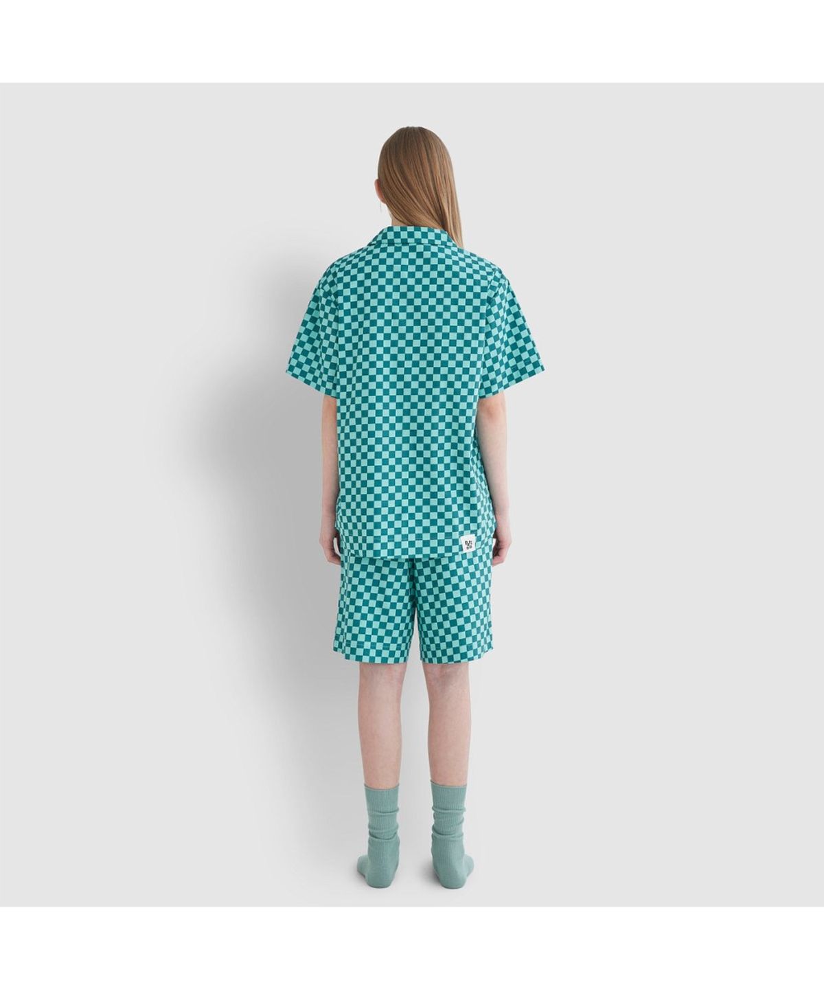 자주(JAJU) [Patina by JAJU] UNI 세일링 코튼 5부 파자마 세트_다크 그린