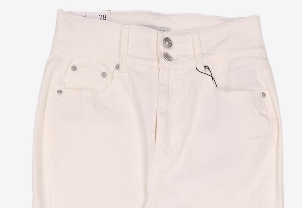 미쏘(MIXXO) 밑단 사선컷팅 슬림 부츠컷_MIWTJD701J 28
