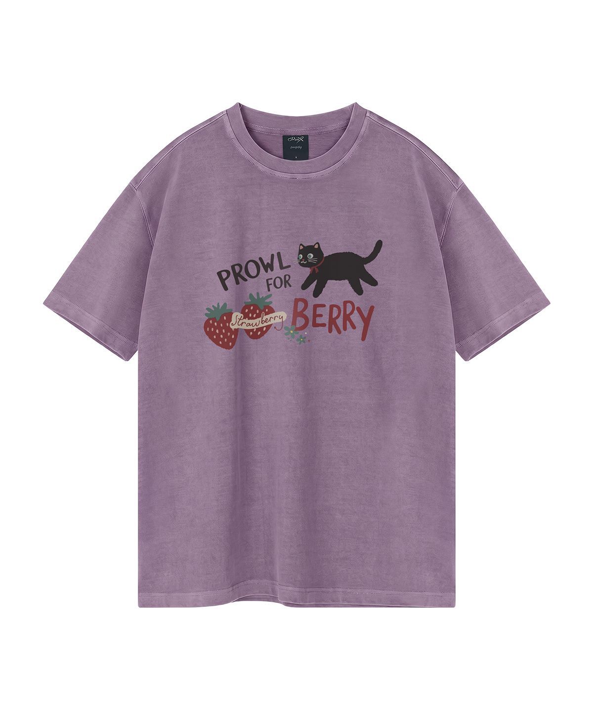 와일드락(WILDROCK) Prowl For Berry  피그먼트 오버핏 반팔 티셔츠 (크롭 포함)