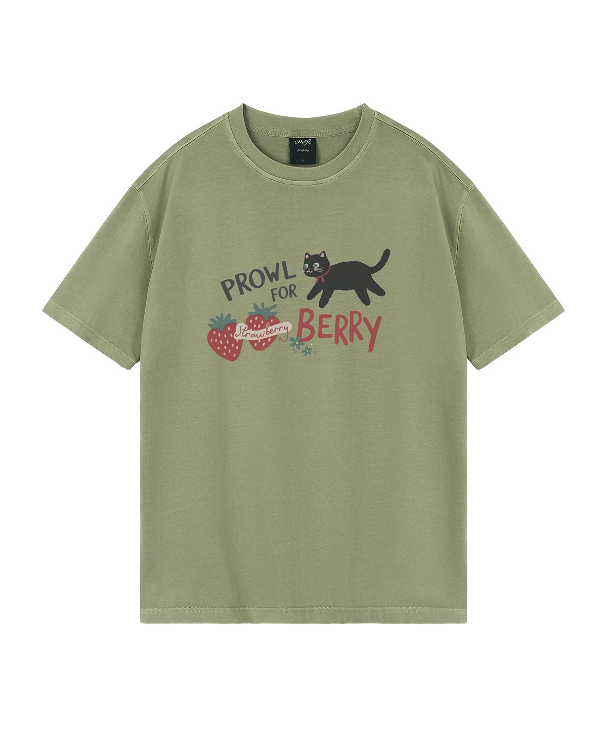 와일드락(WILDROCK) Prowl For Berry  피그먼트 오버핏 반팔 티셔츠 (크롭 포함)