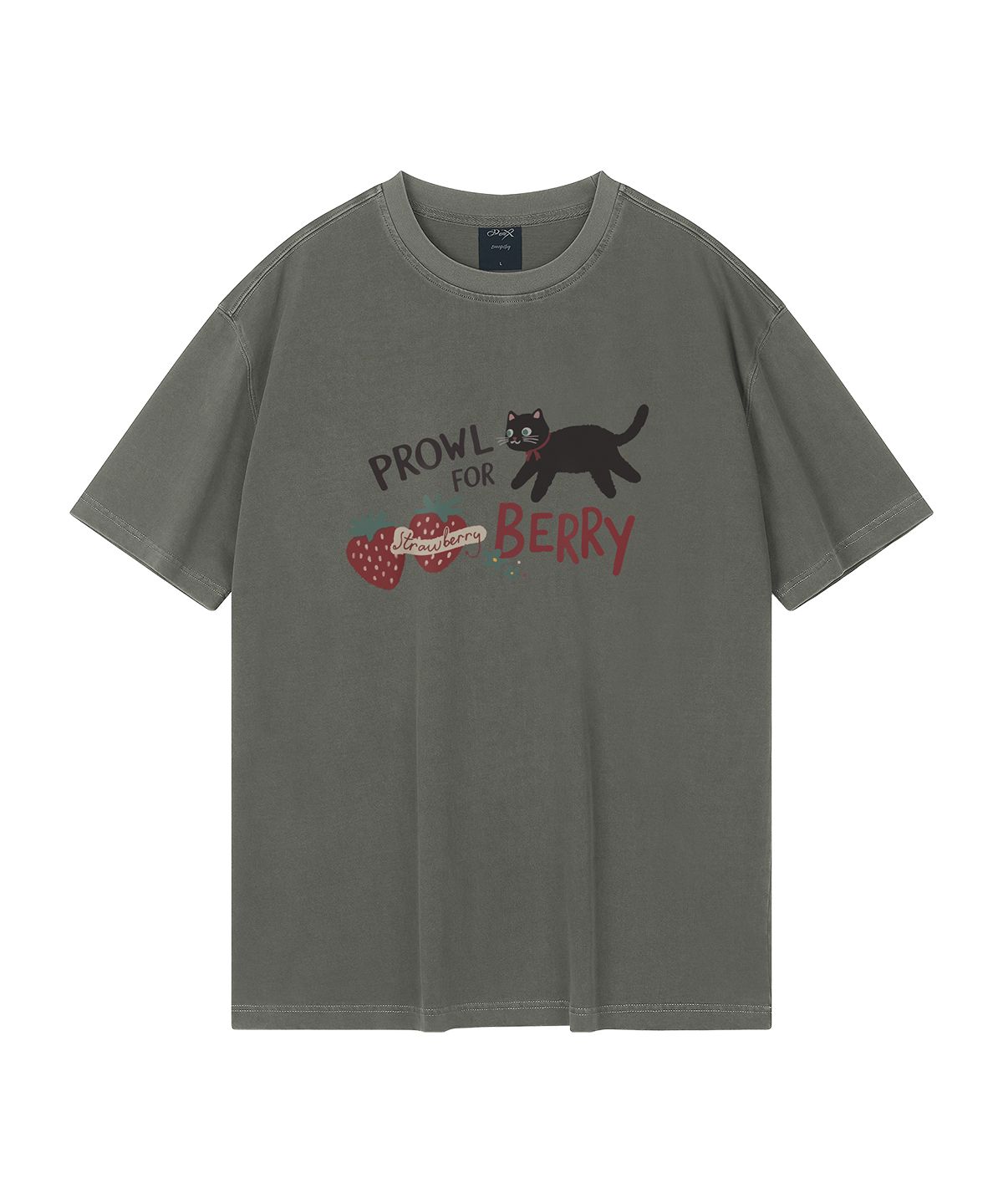 와일드락(WILDROCK) Prowl For Berry  피그먼트 오버핏 반팔 티셔츠 (크롭 포함)
