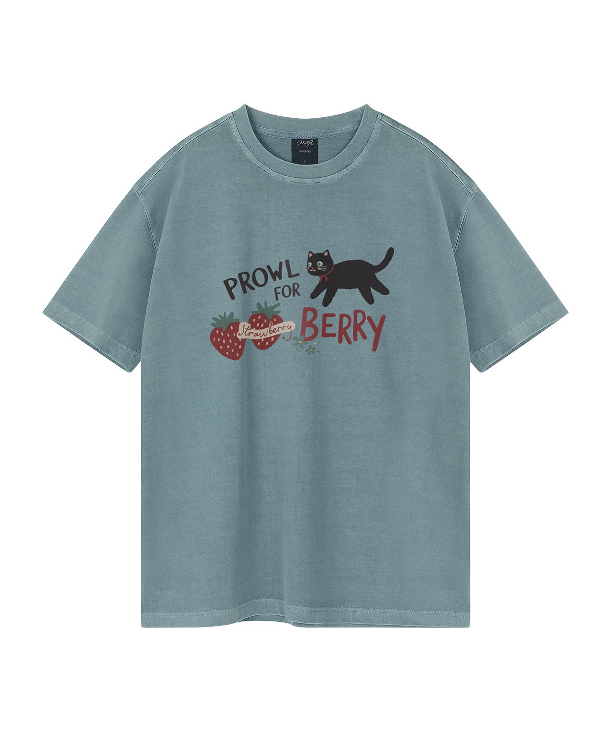 와일드락(WILDROCK) Prowl For Berry  피그먼트 오버핏 반팔 티셔츠 (크롭 포함)