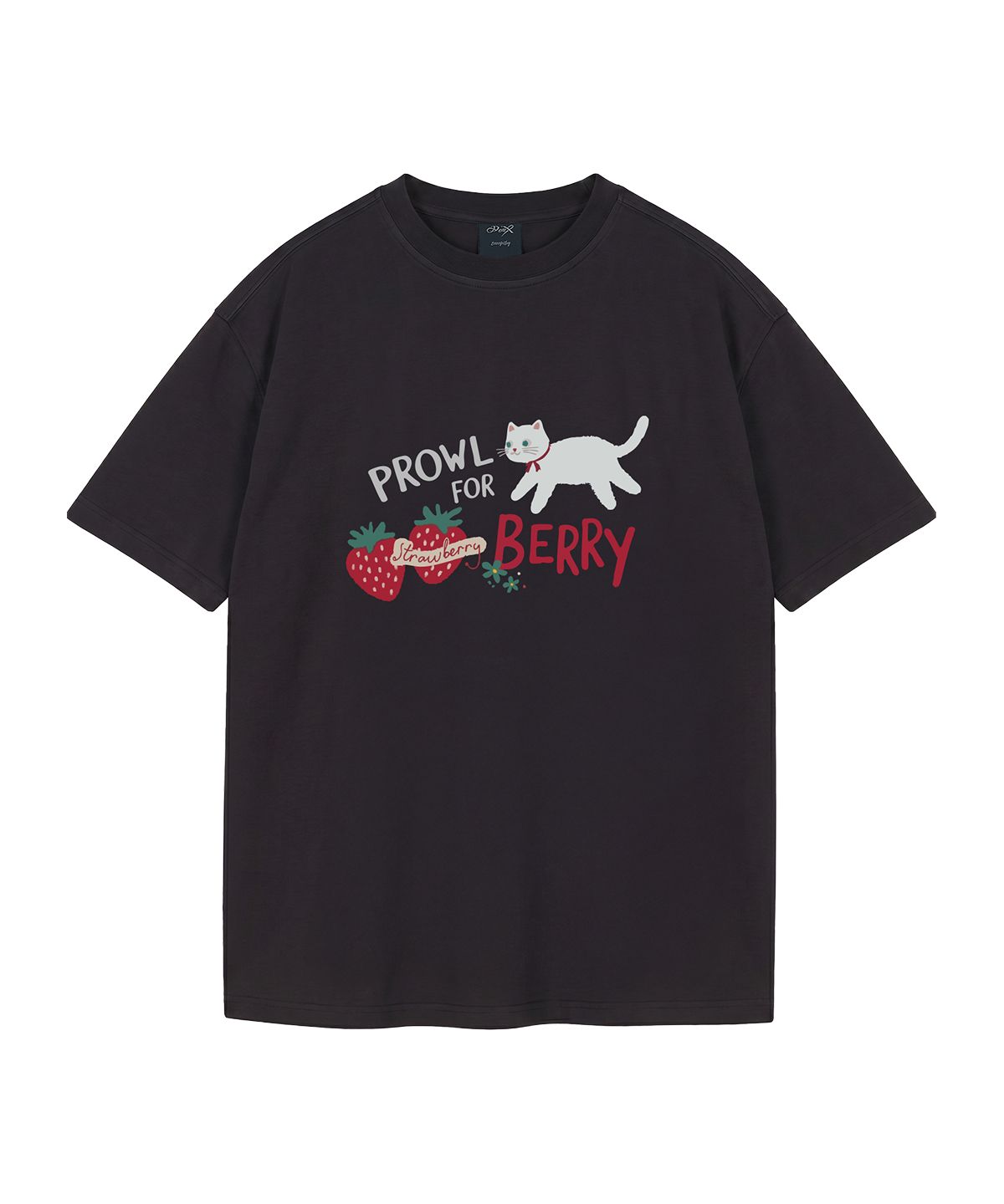 와일드락(WILDROCK) Prowl For Berry  피그먼트 오버핏 반팔 티셔츠 (크롭 포함)