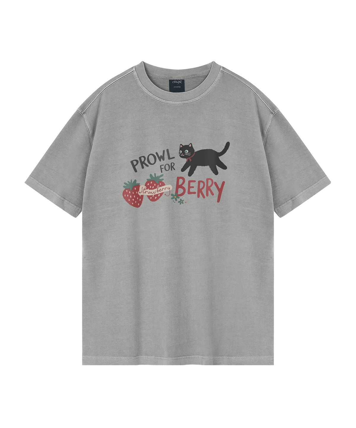 와일드락(WILDROCK) Prowl For Berry  피그먼트 오버핏 반팔 티셔츠 (크롭 포함)
