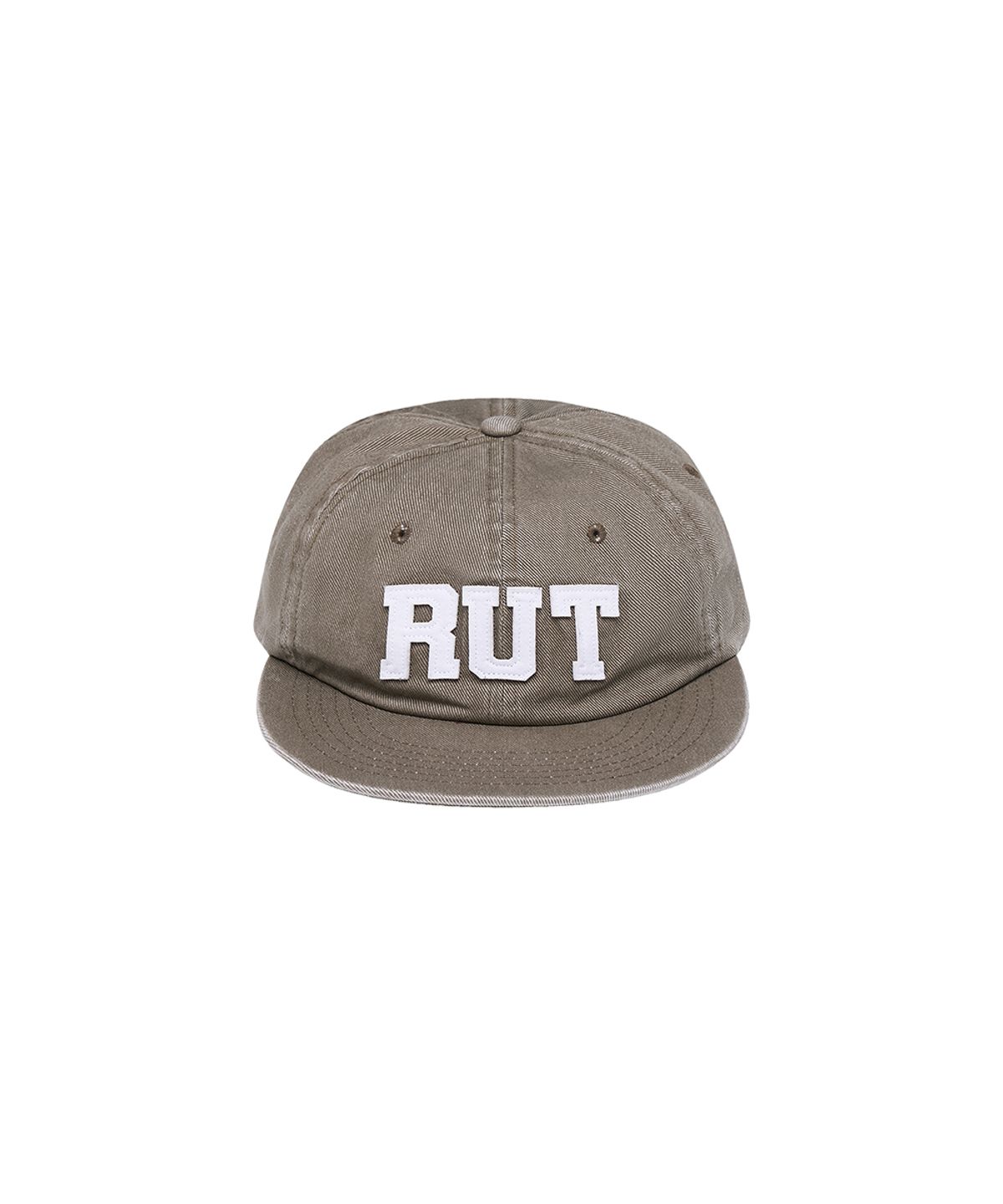 로타입(ROUGHTYPE) Pigment Applique Twill Ball Cap - Khaki