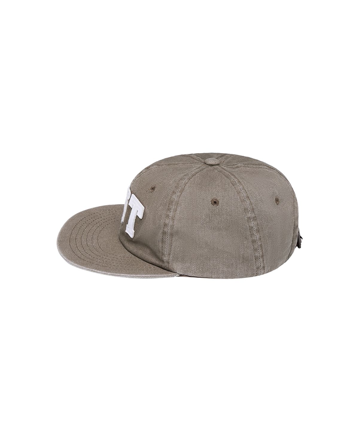 로타입(ROUGHTYPE) Pigment Applique Twill Ball Cap - Khaki